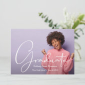 Script モダン Photo Graduation Party招待状 招待状 (スタンド正面)