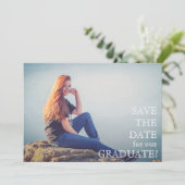 Script モダン Photo Graduation Party招待状 招待状 (スタンド正面)