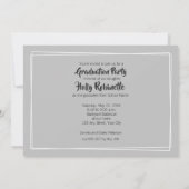 Script モダン Photo Graduation Party招待状 招待状 (裏面)