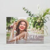 Script モダン Photo Graduation Party招待状 招待状 (スタンド正面)