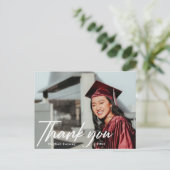 Script モダン Photo Graduation Thank Youポストカード ポストカード (スタンド正面)