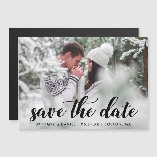 Script モダン Photo Magnetic日付の保存 (正面/裏面)