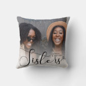 Script モダン Photo Sistersギフト クッション (裏面)
