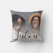 Script モダン Photo Sistersギフト クッション (裏面)