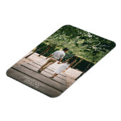 Script モダン Photo Wedding日付テンプレートの保存 マグネット (左側)