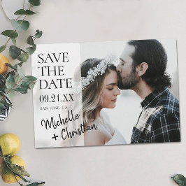 Script モダン Photo Wedding Save the Date招待状 セーブザデート