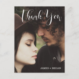 Script モダン Photo's/結婚婚約ありがとう ポストカード