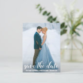 Script モダン Save The Date婚約Photo WB ポストカード (スタンド正面)