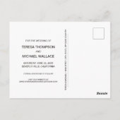 Script モダン Save The Date Photo婚約 ポストカード (裏面)