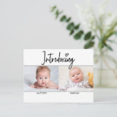 Script モダン Twinsの紹介(男の子と女の子) 案内ポストカード (スタンド正面)