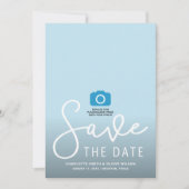 Script モダン Vertical Photo日付カードの保存 セーブザデート (正面)