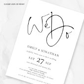 Script モダン We Do 3写真QRコード結婚s 招待状