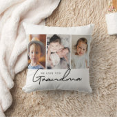 Script モダン We love you Gramonaの写真カスタム クッション (ブランケット)