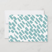 Script モダン Wedding Rsvp in Blue (裏面)