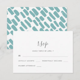 Script モダン Wedding Rsvp in Blue