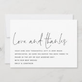 Script 感謝してい Love Photo結婚 S Thank You サンキューカード (正面)