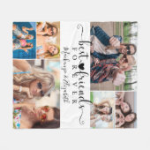 Script 最高の Friends Forever 6 Photo Collage White フリースブランケット (正面(横))