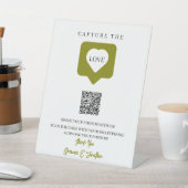 Script 素朴 Capture The Love's QR結婚 Code 台座サイン (インサイチュ)