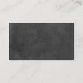 Script 素朴 Chalkboardの結婚ブラックレジストリ エンクロージャーカード (裏面)