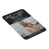 Script 素朴 Chalkboardの結婚黒写真 マグネット (右側)