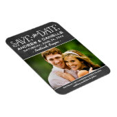 Script 素朴 Chalkboard Photo日付を保存 マグネット (右側)