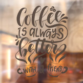 Script 素朴 Coffee Shopウィンドウのデカール ウィンドウサイン (シート2)