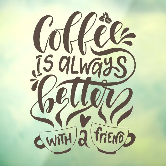 Script 素朴 Coffee Shopウィンドウのデカール ウィンドウサイン (シート3)