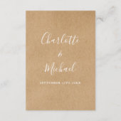 Script 素朴 Kraftの結婚詳細情報 エンクロージャーカード (裏面)