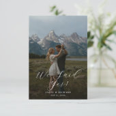 Script 素朴 Mountain Photoの結婚発表 招待状 (スタンド正面)
