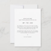 Script 素朴 Mountain Photoの結婚発表 招待状 (裏面)