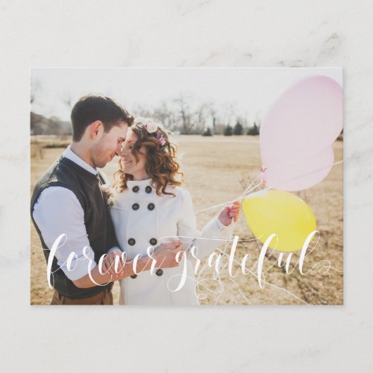 Script 結婚's Photo Thank Youポストカード ポストカード (正面)