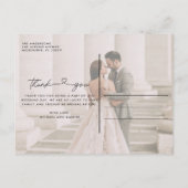 Script 結婚's Photo Thank You ポストカード (裏面)