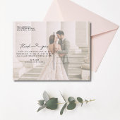 Script 結婚's Photo Thank You ポストカード