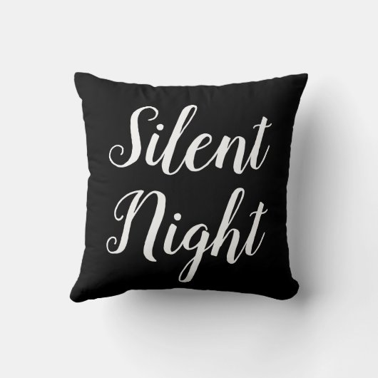 script 静か NIGHT -タイポグラフィ クッション (裏面)