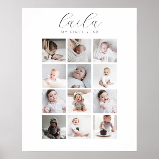 Script 1st Year 12 Photo Collageポスター ポスター (正面)