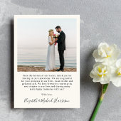 Script 2フォトクリー結婚ム サンキューカード