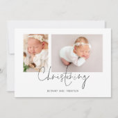 Script 2フォトモダン《キリスト教》洗礼式や命名式 招待状 (正面)