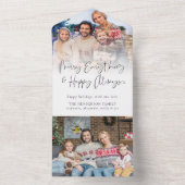 Script 2フォト受信者アドレスのクリスマスカード オールインワン招待状 (内側)