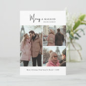 Script 3写真とメリークリスマス結婚した写真 シーズンカード (スタンド正面)