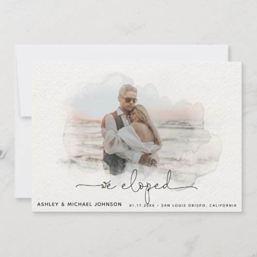 Script 4の写真の発表結婚を中止 案内状 (正面)