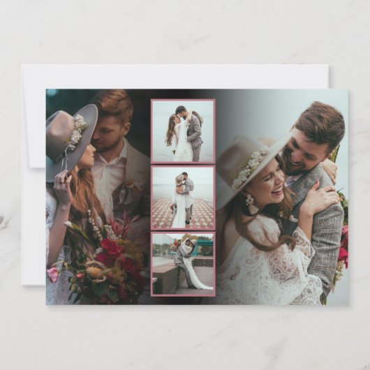 Script 6写真結婚の愛の感謝していバラ金ゴールド カード (裏面)