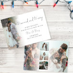 Script 6写真1stメリークリスマスカー結婚したド カード<br><div class="desc">Script 6写真1stメリー結婚したクリスマス。と結婚したしメリーて、手書きのスタイルに入っている。自分の詳細に文字の残りの部分を簡単にパーソナライズし、前面と背面の6つのサンプル写真を自分の写真に置き換える。</div>