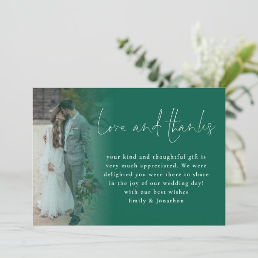 Script 6 Photos 結婚感謝してい Love Emerald Green カード (スタンド正面)