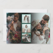 Script 6 Photos 結婚感謝してい Love Emerald Green カード (裏面)