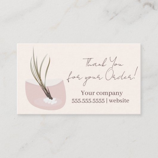 Script Air Plant Thank You 名刺 (正面)