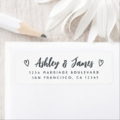 Script Ampersand Couple Return Address Label ラベル (インサイチュ)