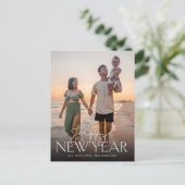 Script and Sans Flat New Yearsはがき縦置き シーズンポストカード (スタンド正面)