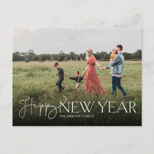 Script and Sans Flat New Yearsはがき シーズンポストカード (正面)