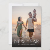 Script and Sans Flat New Years Card Vertical シーズンカード (正面)