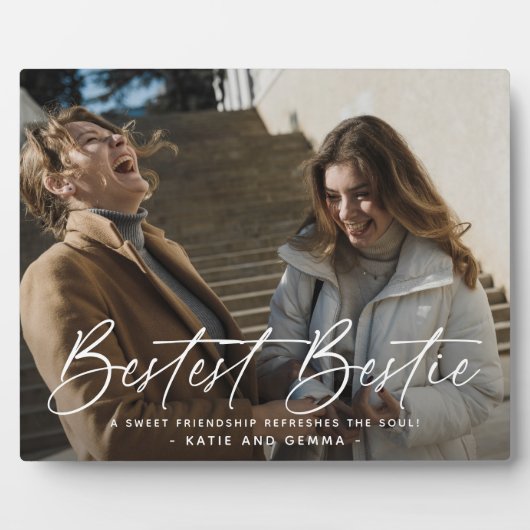 Script 'Bestest Bestie' Friends Keepsake Photo フォトプラーク (正面)